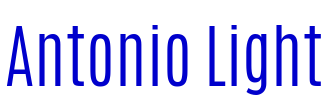 Antonio Light 字体